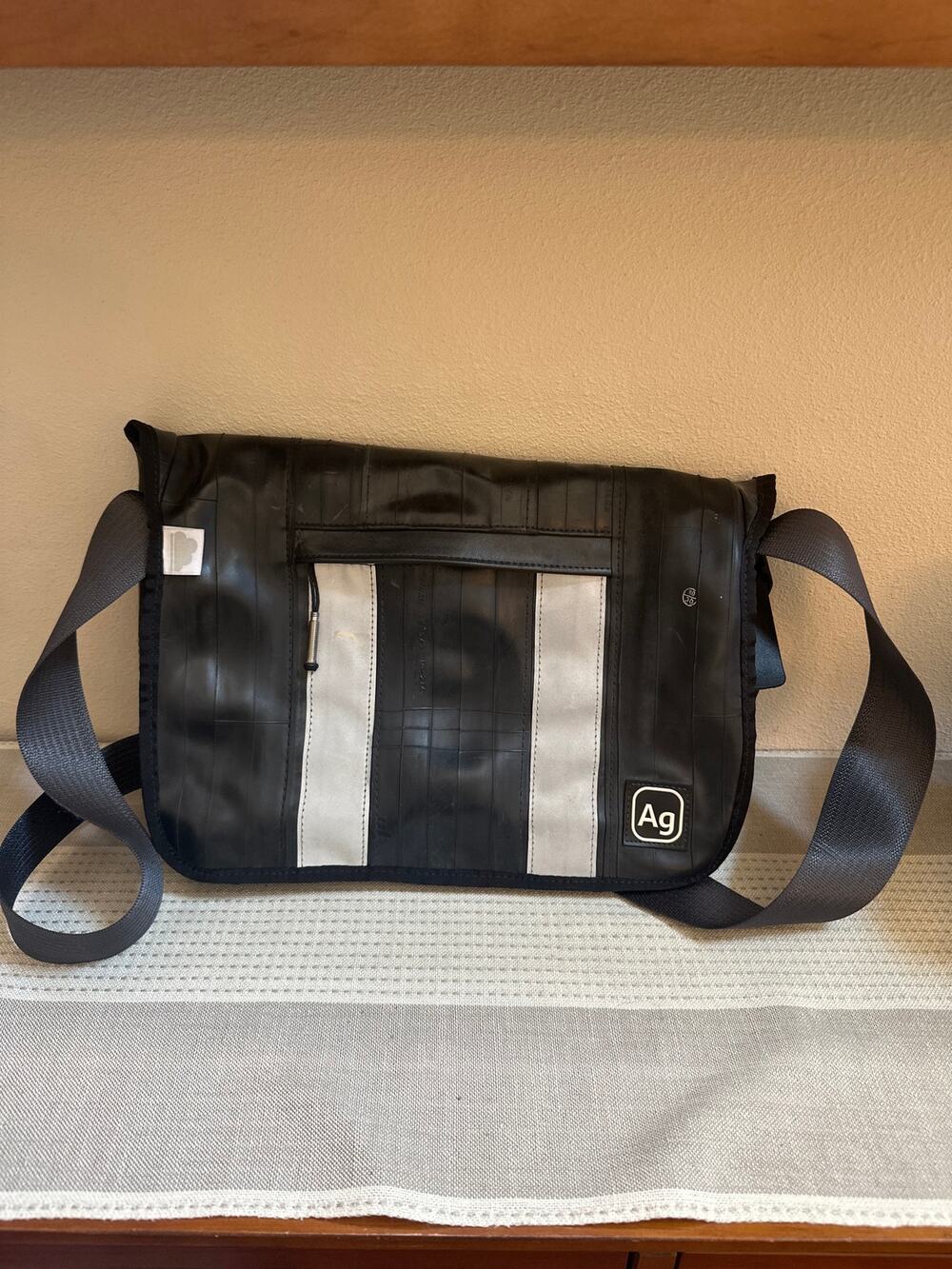 Alchemy Goods Upcycled Bike Tires Tubes Crossbody Bag Black